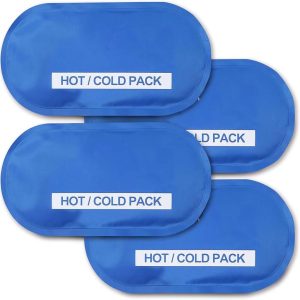 Ice Packs for Injuries Reusable, 4-Piece Set Hot and Cold Gel Ice Pack for Joint, Muscle